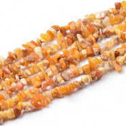 Chips stone beads ± 5x8mm Yellow Jade - Amber yellow